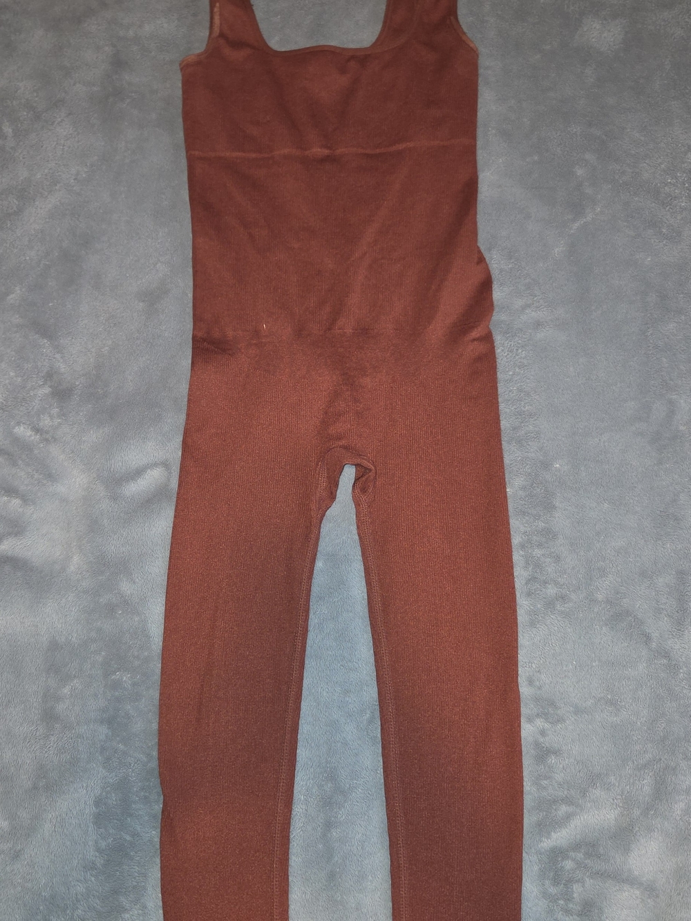 Women's Seamless Rust-Brown Tank Jumpsuit - Picture 1 of 6